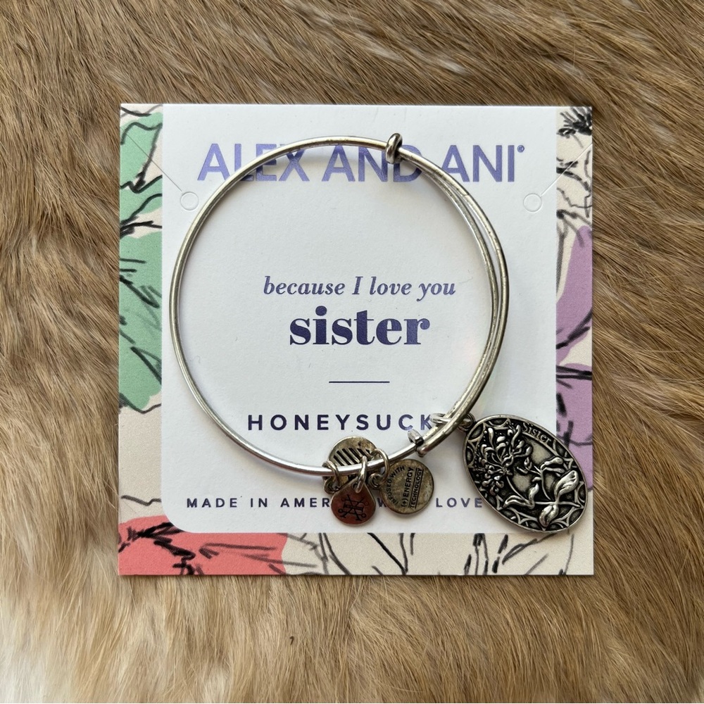 Alex and Ani silver honeysuckle sister bracelet